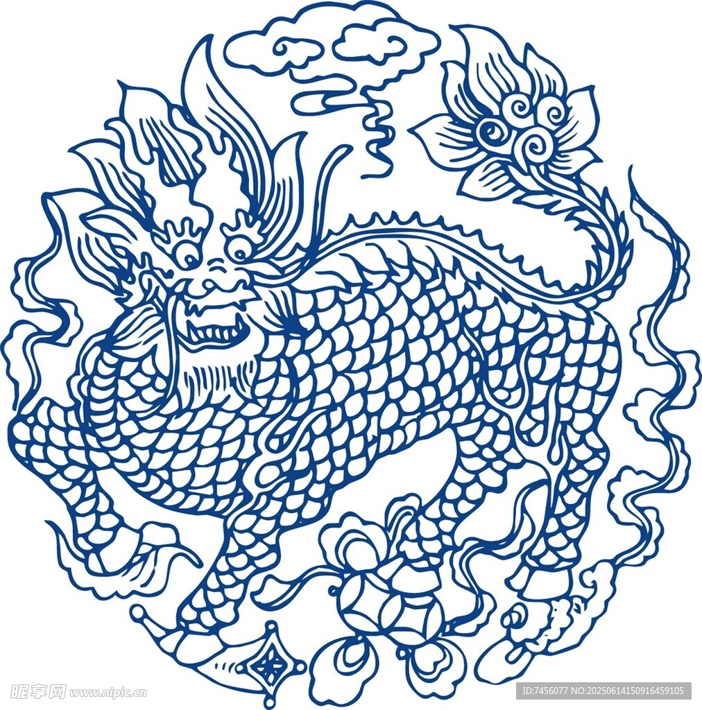 青花瓷麒麟圖案
