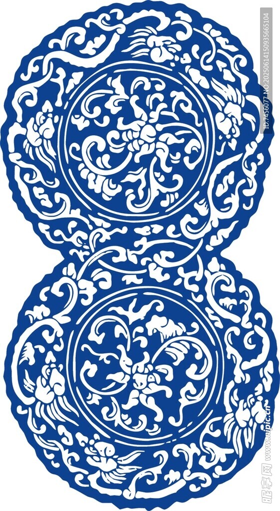 傳統(tǒng)青花瓷盤圖案