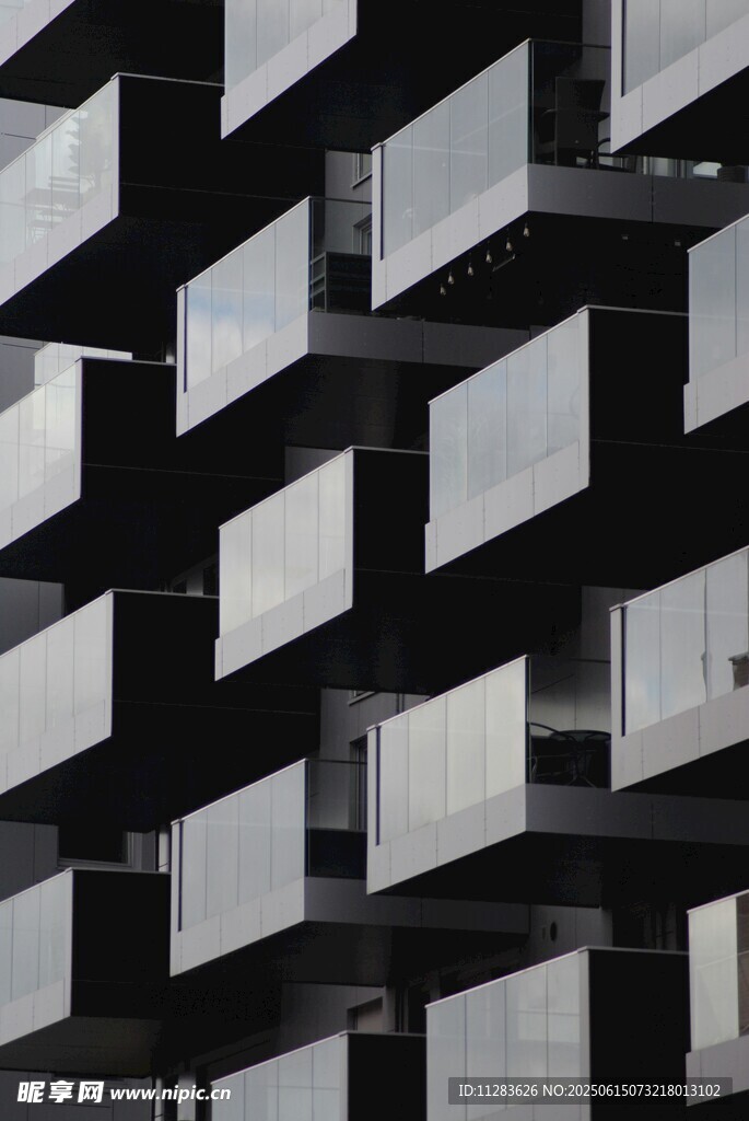 黑白幾何建筑圖案