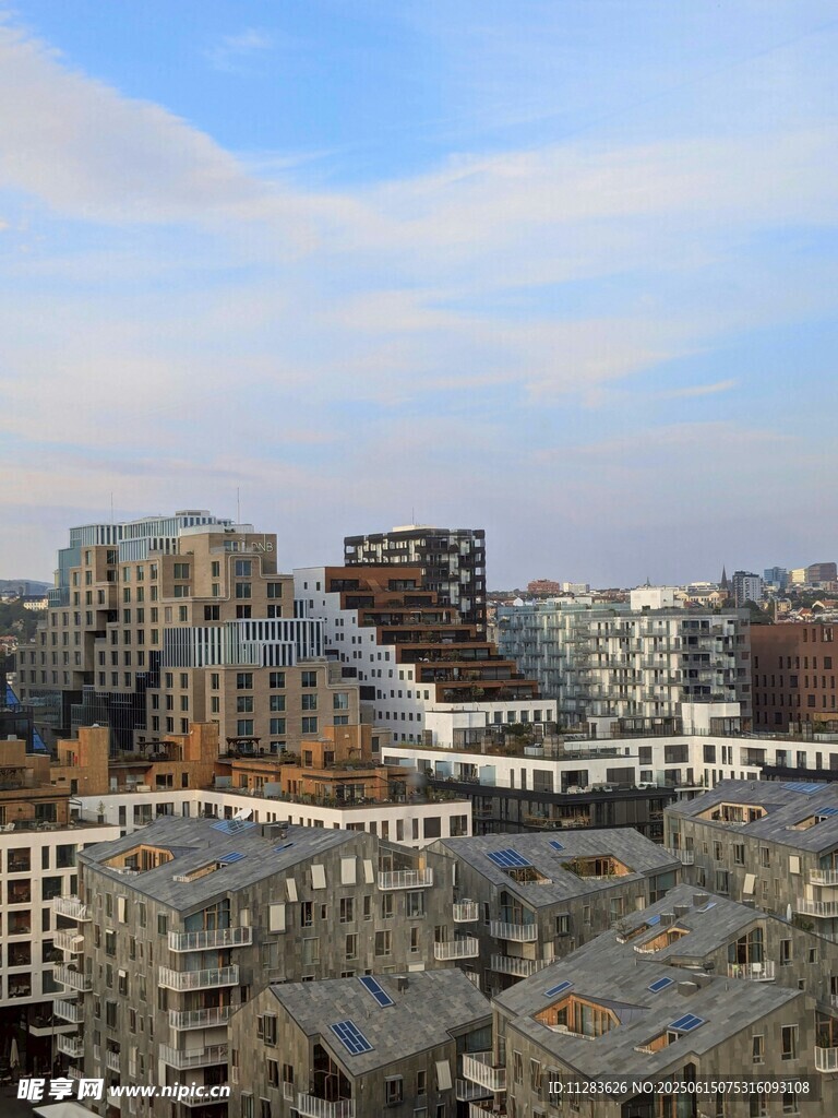 城市建筑群俯瞰景觀