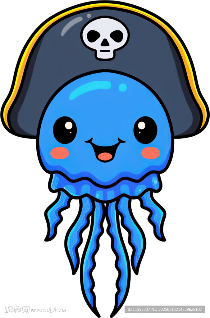可愛章魚海盜