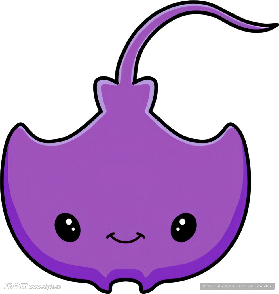 紫色可愛(ài)卡通魔鬼魚(yú)