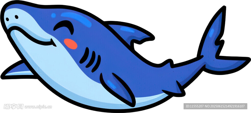 可愛卡通鯊魚形象