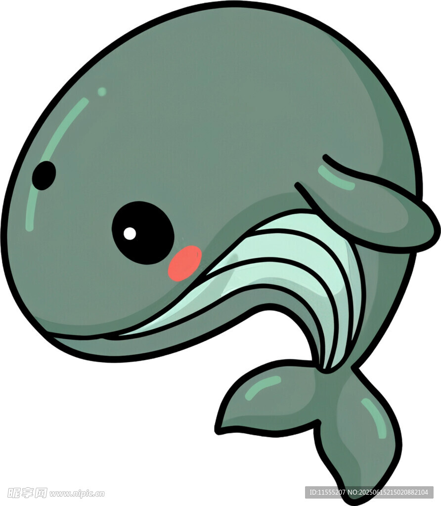 可愛卡通小鯨魚