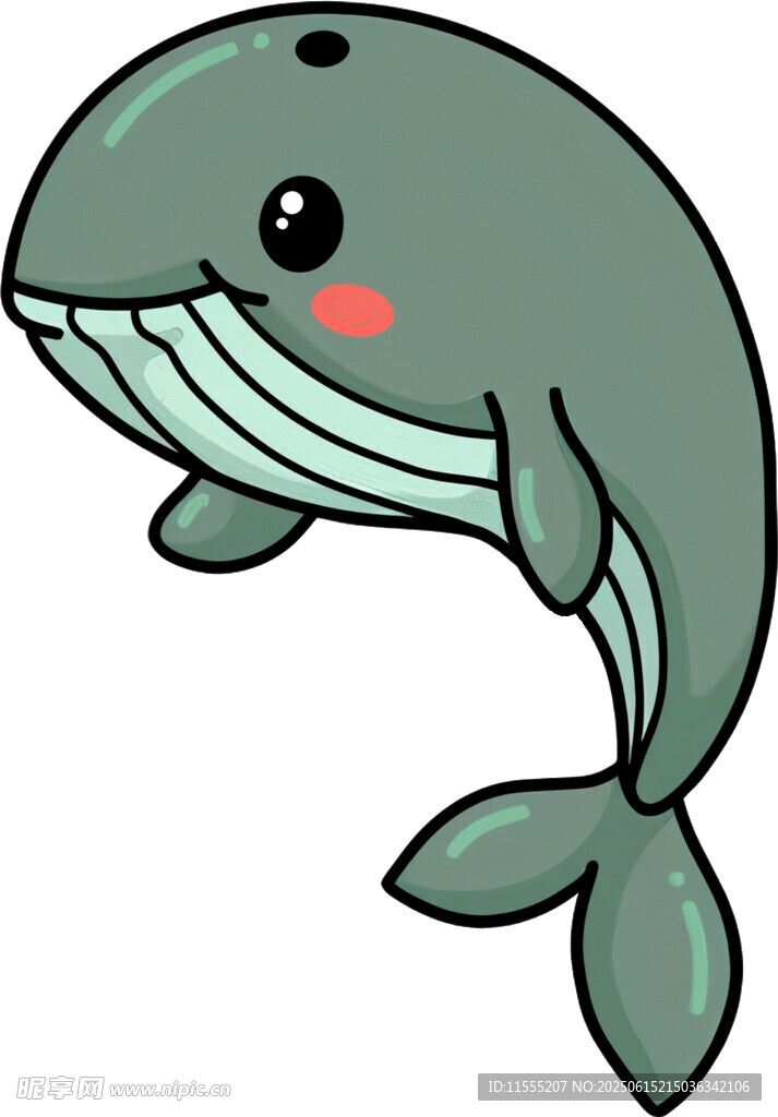 可愛卡通小鯨魚