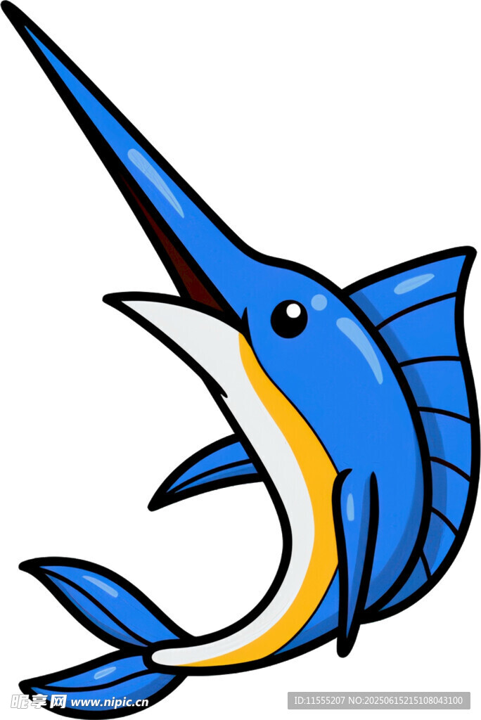 藍色劍魚卡通形象