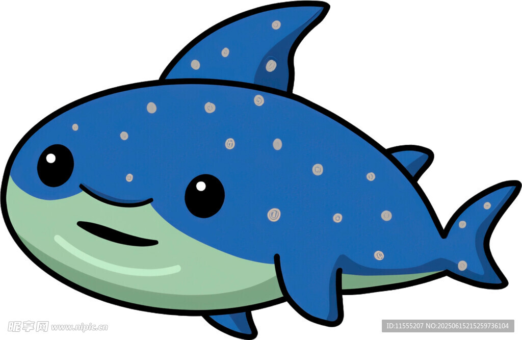 可愛卡通小鯊魚形象