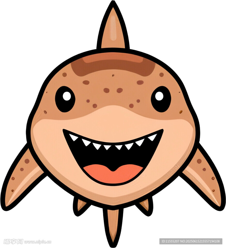 可愛卡通小鯊魚形象