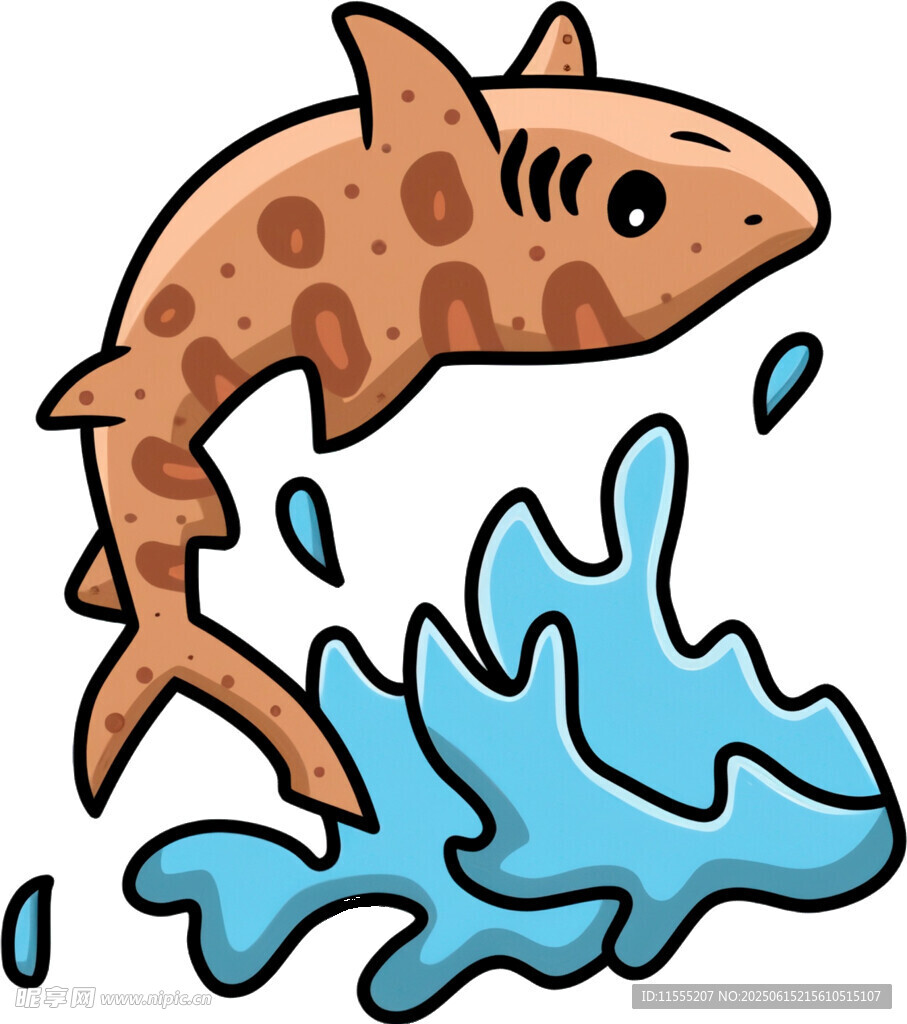 跳躍的斑點鯊魚