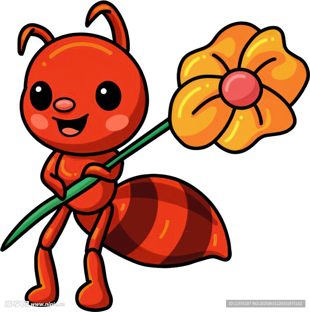 扛花小螞蟻