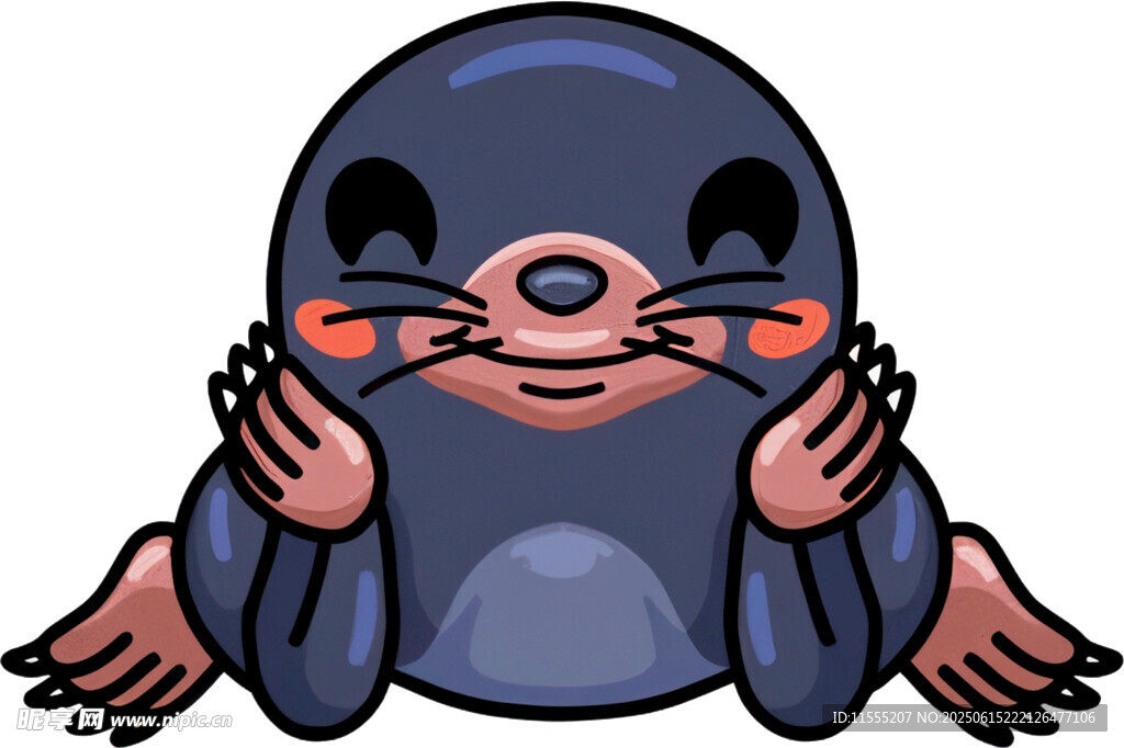 可愛(ài)海獺雙手托腮賣萌