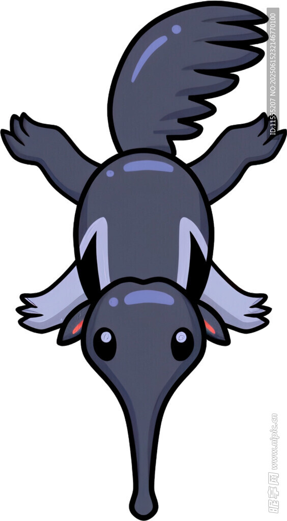 可愛長鼻動物插畫形象