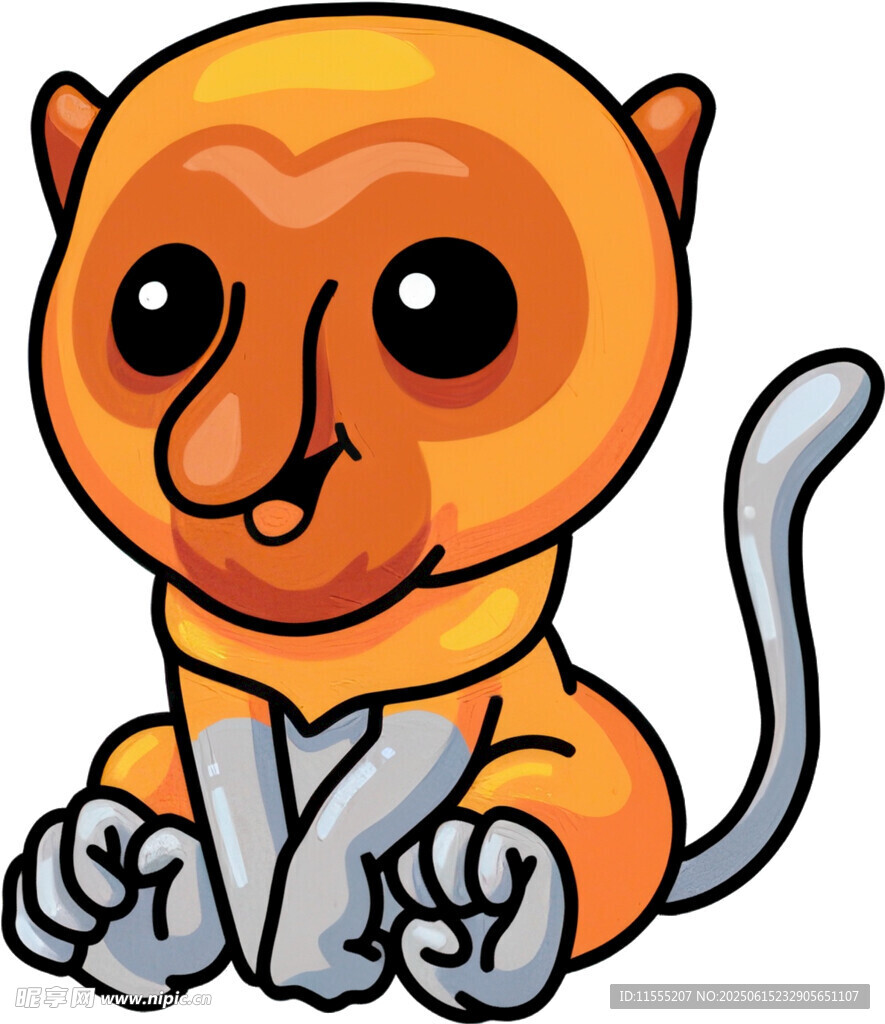 可愛卡通狐猴形象