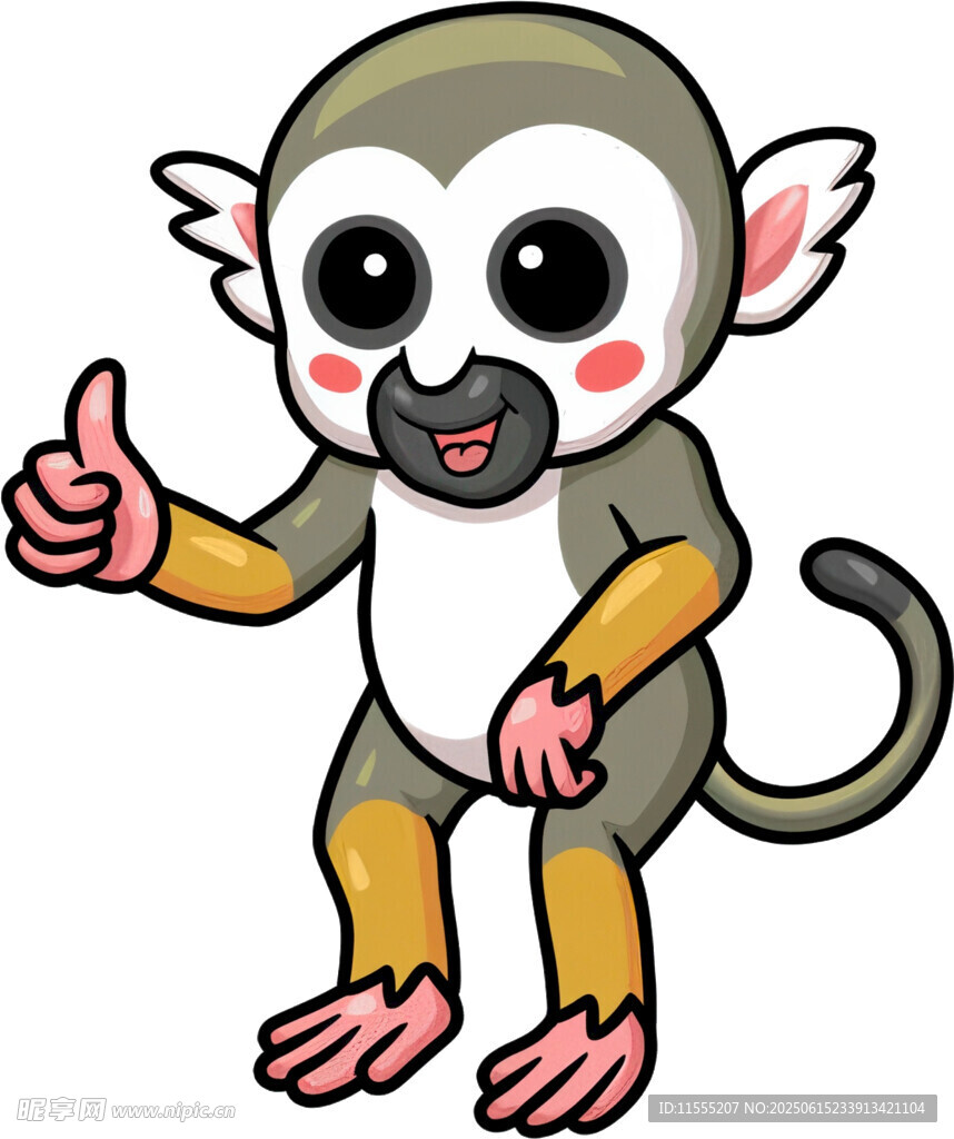 可愛(ài)小猴豎大拇指