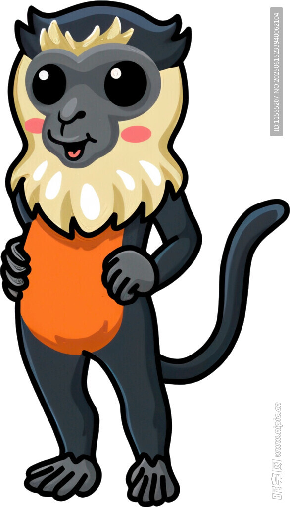 可愛擬人化猴子卡通形象