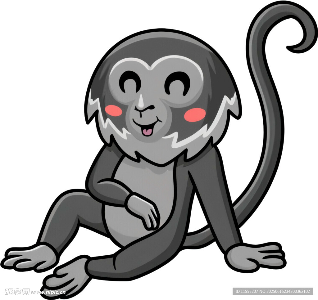 可愛猴子卡通形象