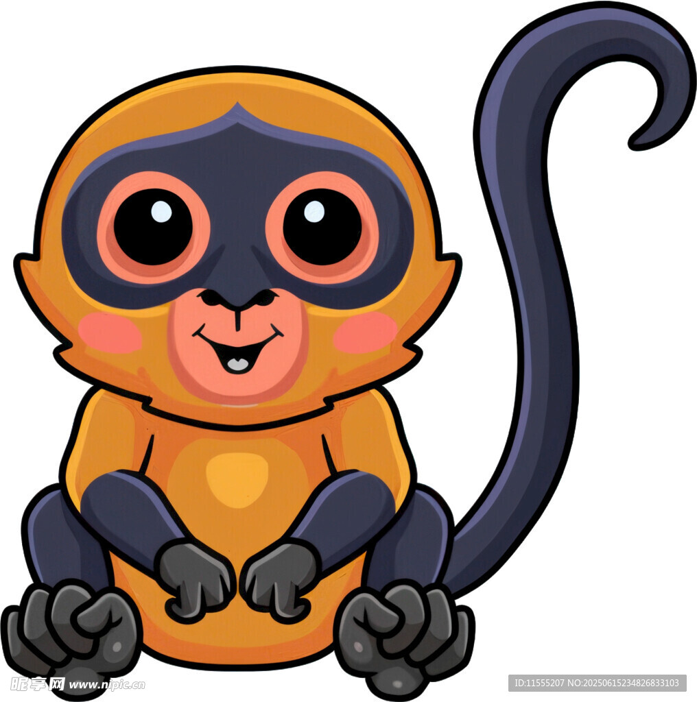 可愛卡通小猴形象