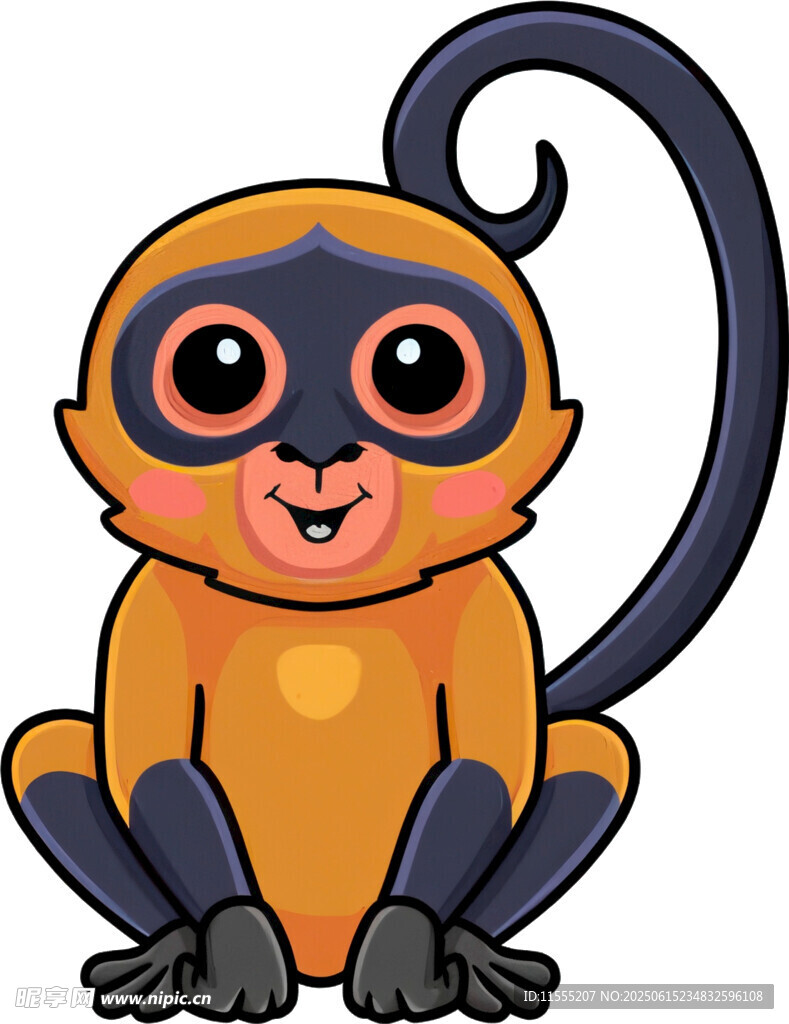 可愛小猴子卡通形象