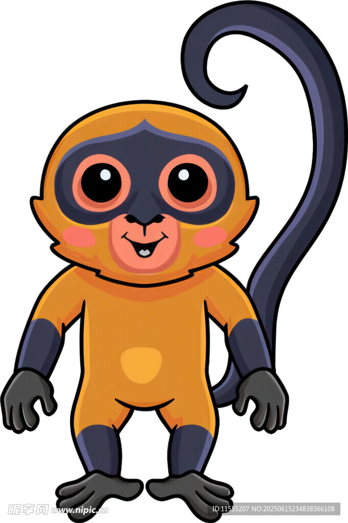 可愛卡通小猴形象