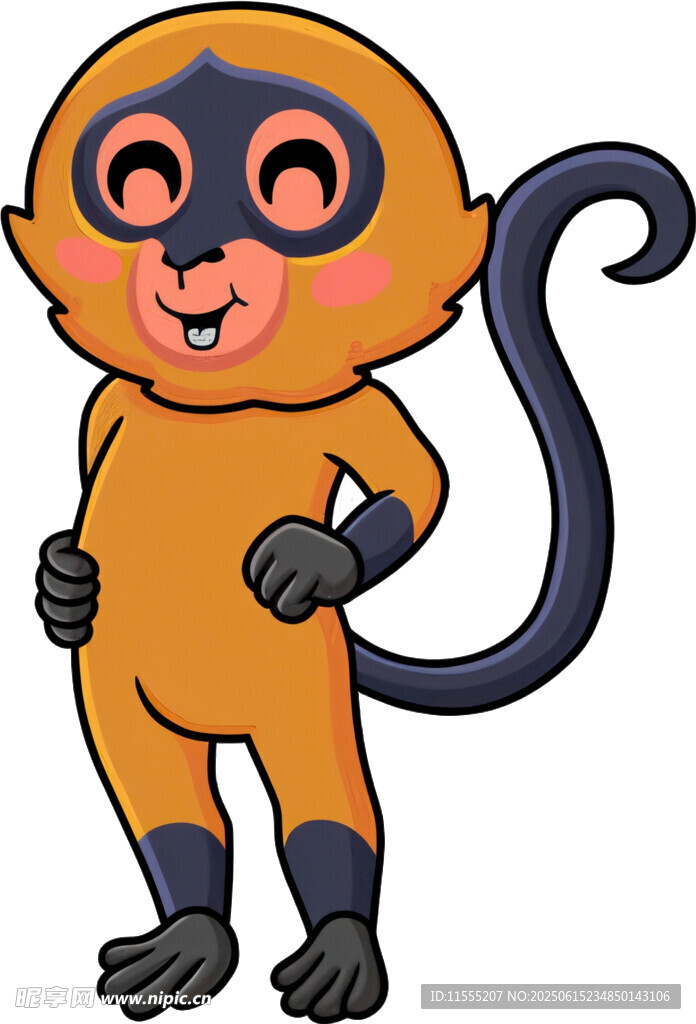 卡通猴子超級英雄形象