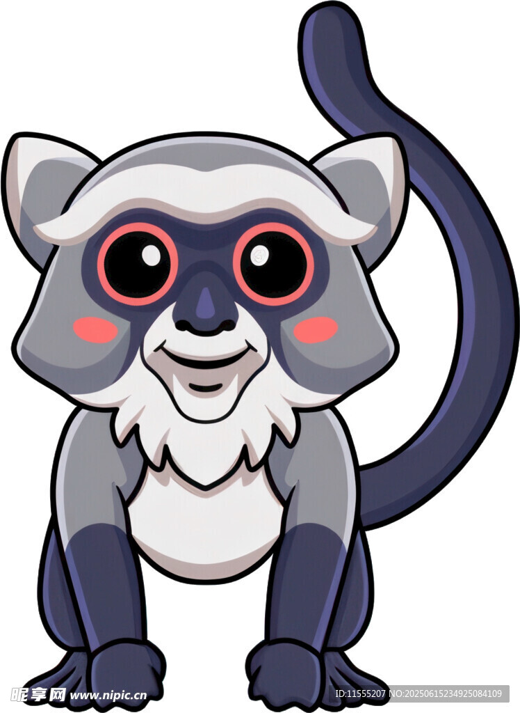可愛(ài)狐猴卡通形象