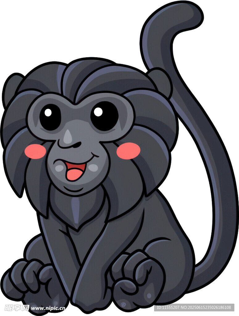 可愛黑猴子卡通形象