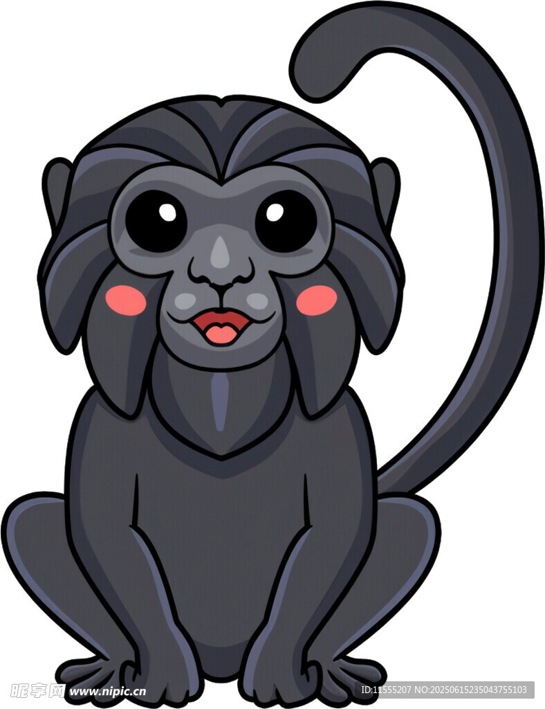 可愛黑猴子卡通形象