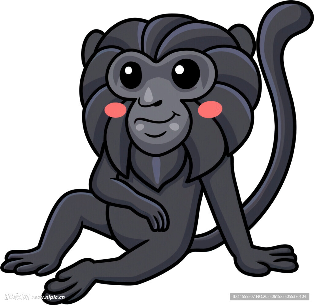 可愛黑猴子卡通形象