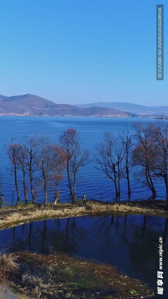 湖畔風光寧靜山水景致