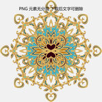 精美金色花紋裝飾圖案