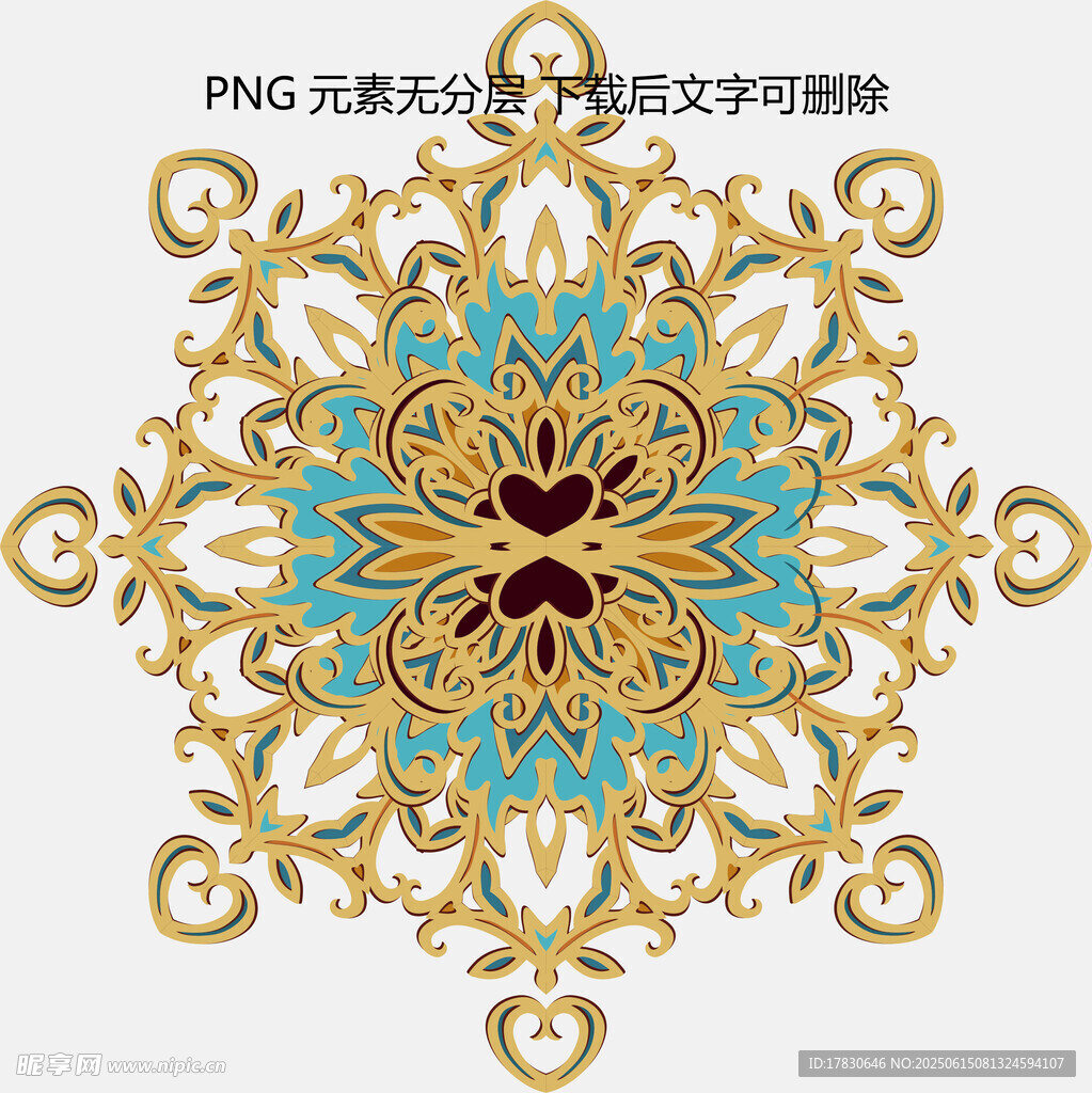 精美金色花紋裝飾圖案