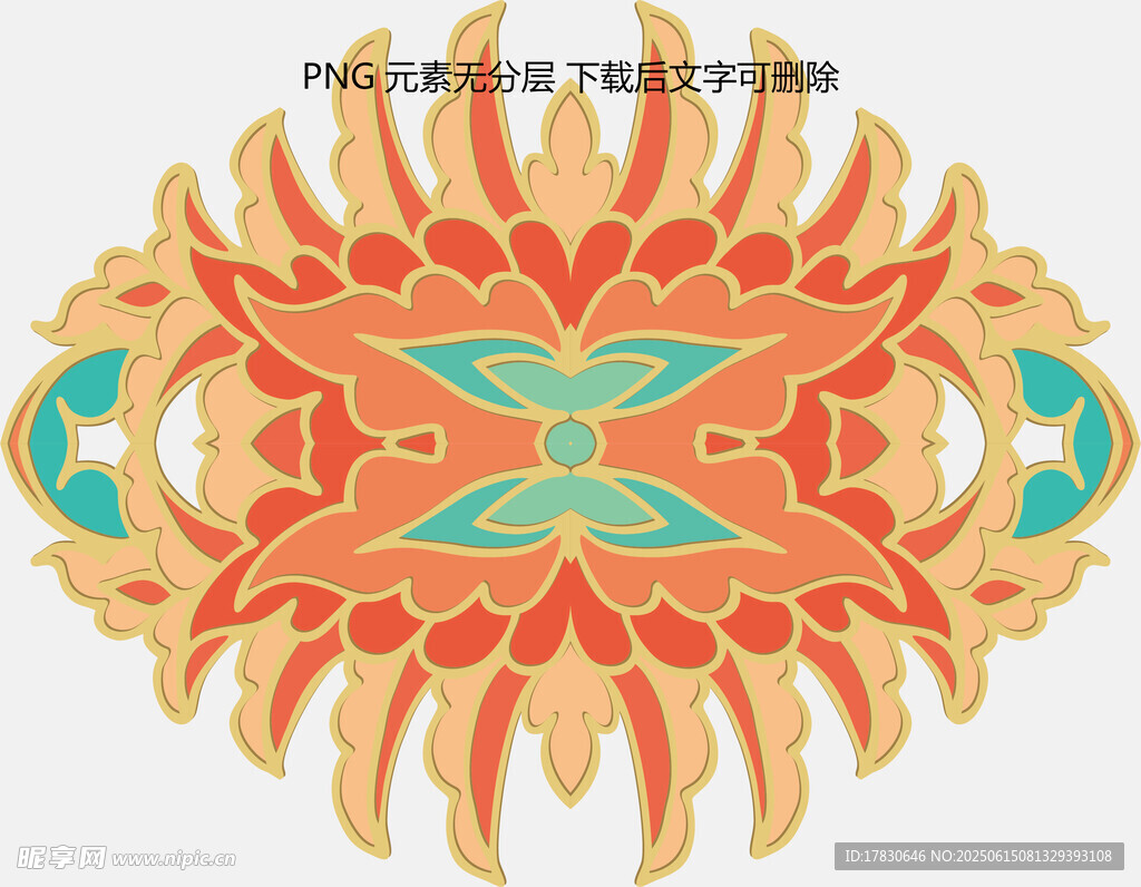 復(fù)古對(duì)稱花紋圖案設(shè)計(jì)