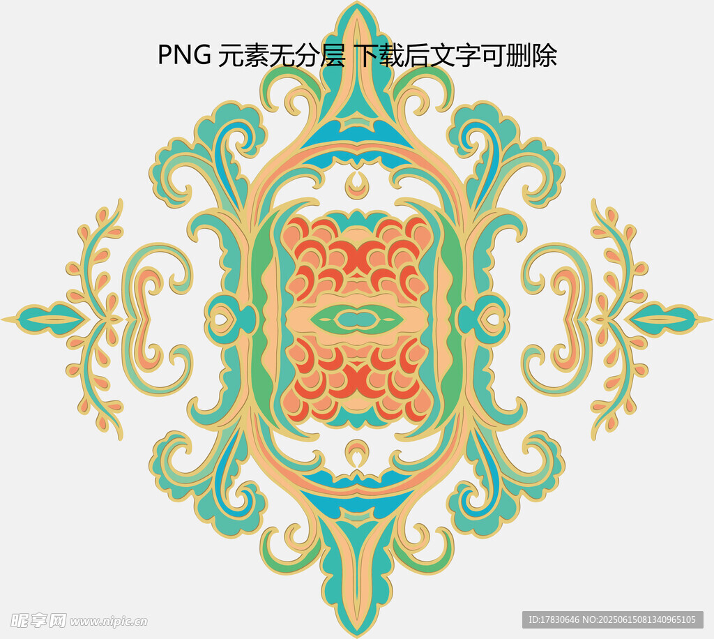 古典中式花紋裝飾圖案