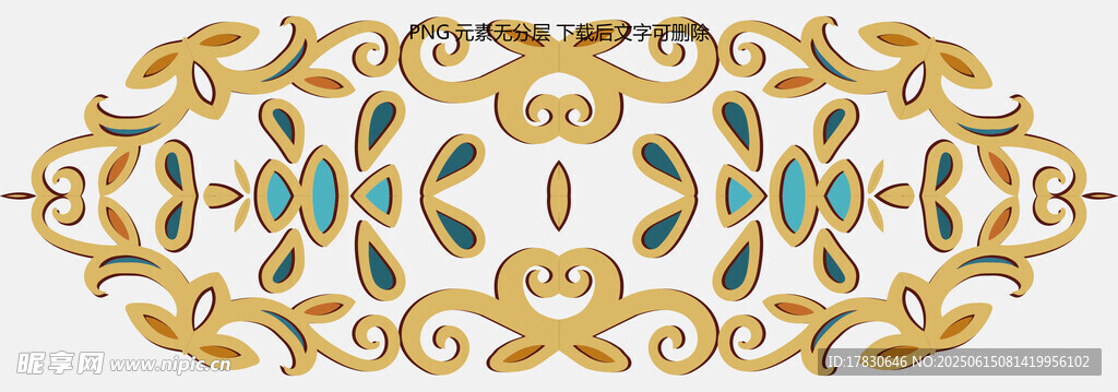 金色花紋裝飾圖案