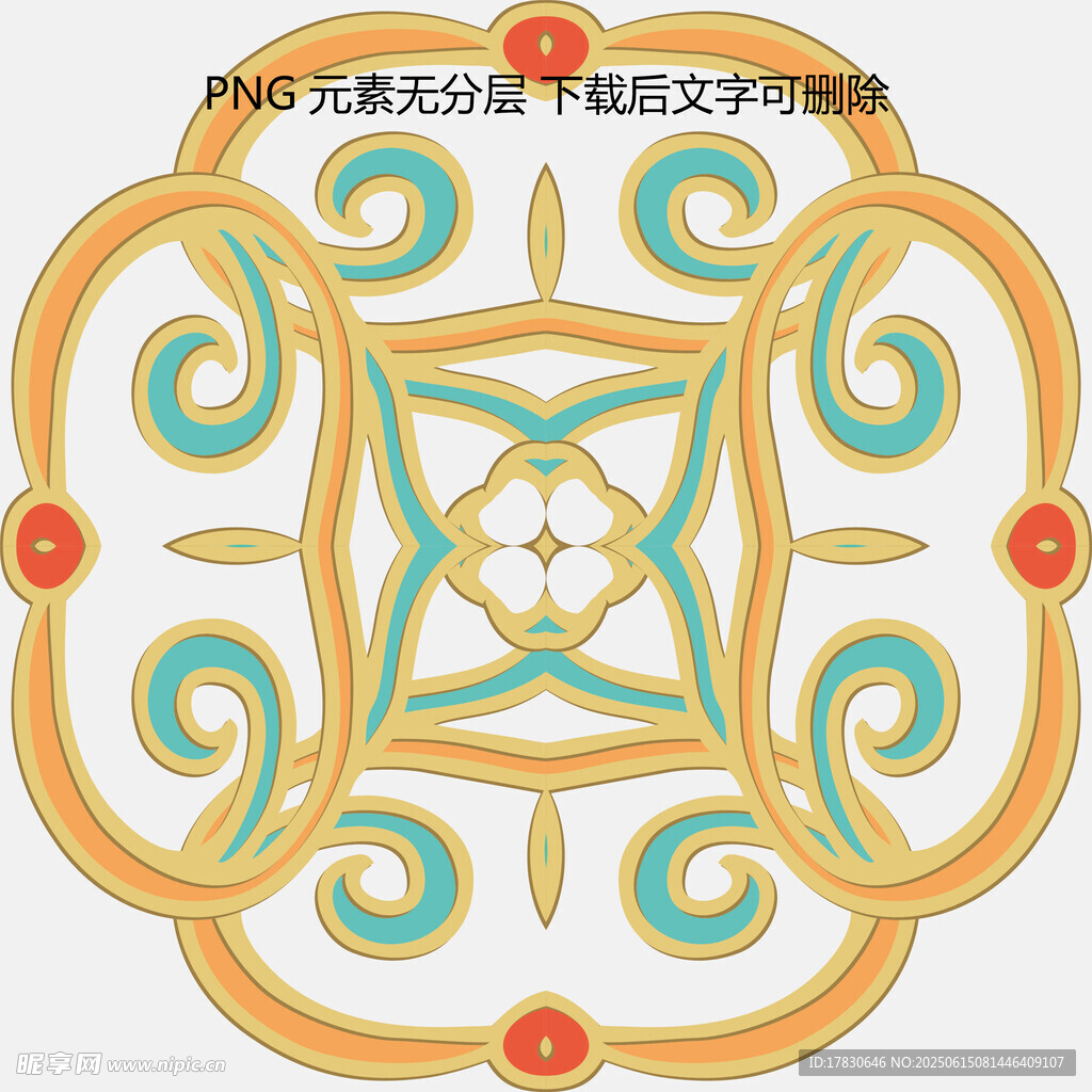 中式古典花紋矢量裝飾圖案