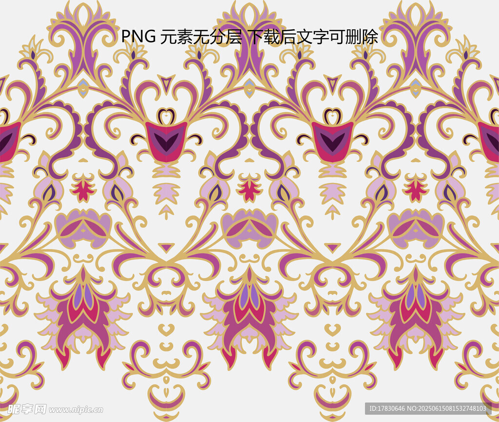 復(fù)古華麗歐式花紋圖案