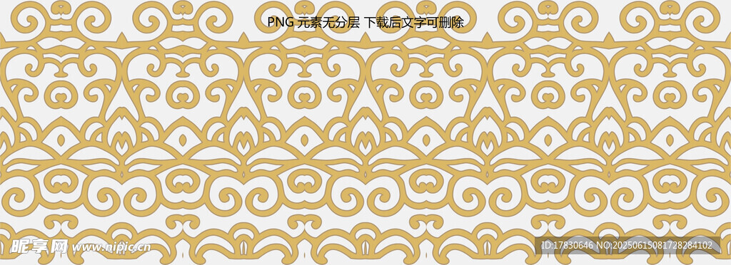 金色幾何花紋裝飾圖案
