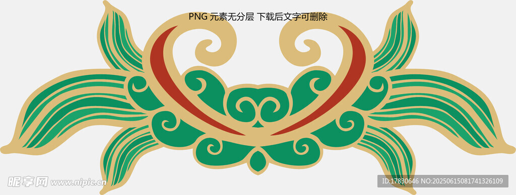 傳統中式雙鳳花卉裝飾圖案