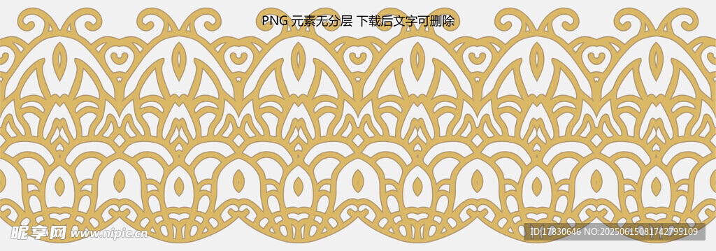 金色精美花紋裝飾圖案