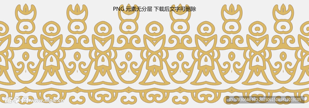 金色花紋圖案設計素材