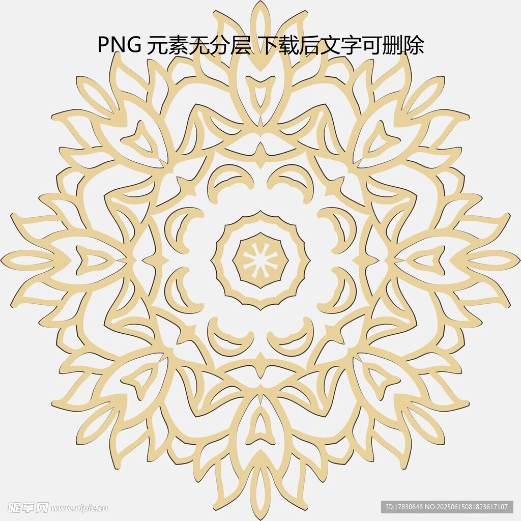 金色精美花紋圖案設計
