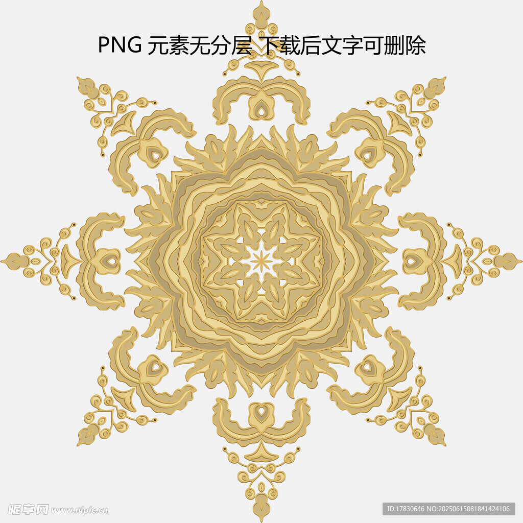 金色華麗花紋圖案