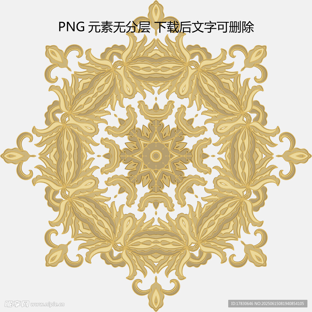 金色華麗花紋圖案