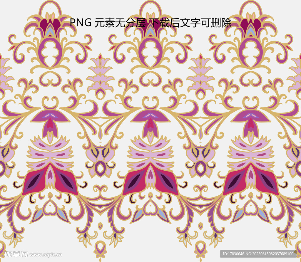 精美復古花紋圖案設計