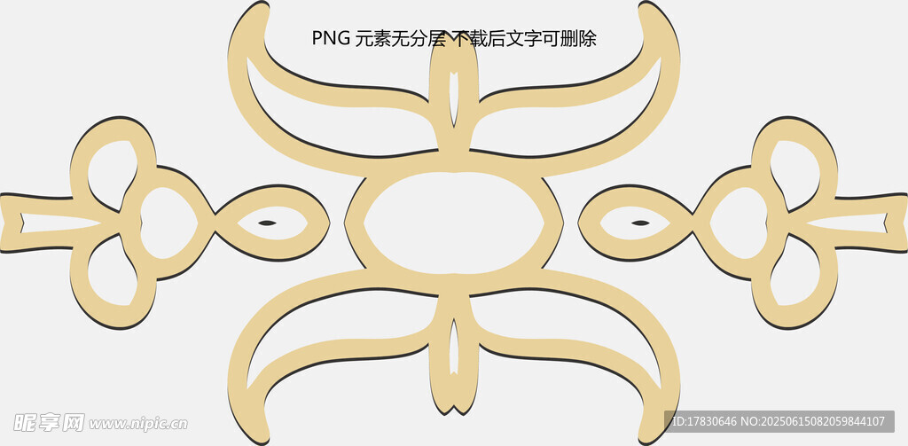 中式金色雕花裝飾圖案