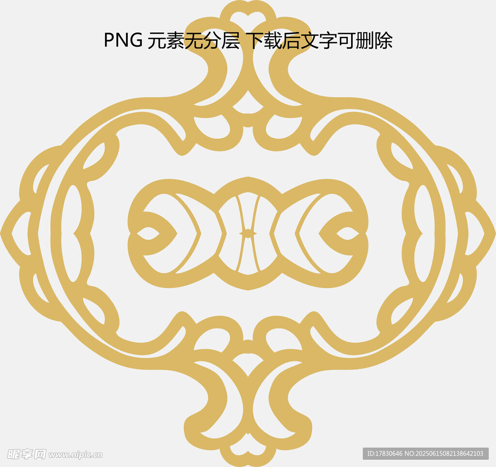 中式古典金色花紋圖案