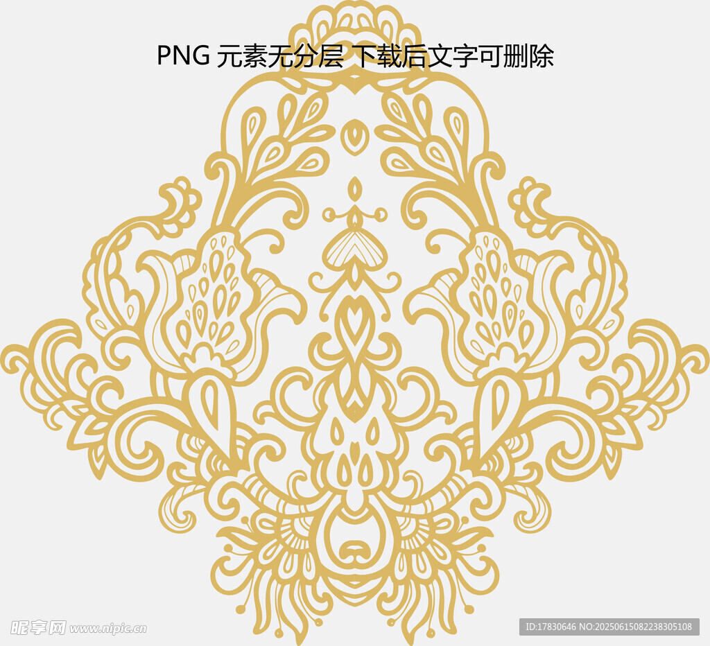 金色華麗復(fù)古花紋圖案