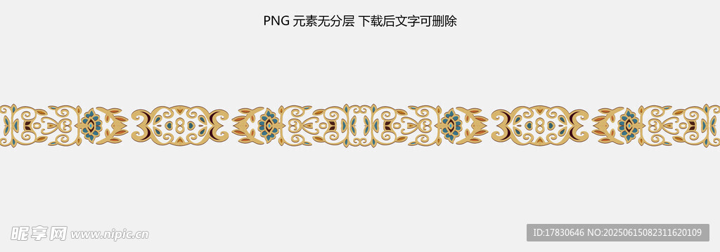 精美金色花紋邊框圖案