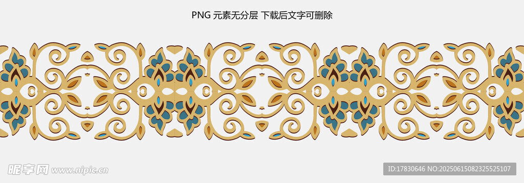 復古金色花紋裝飾圖案
