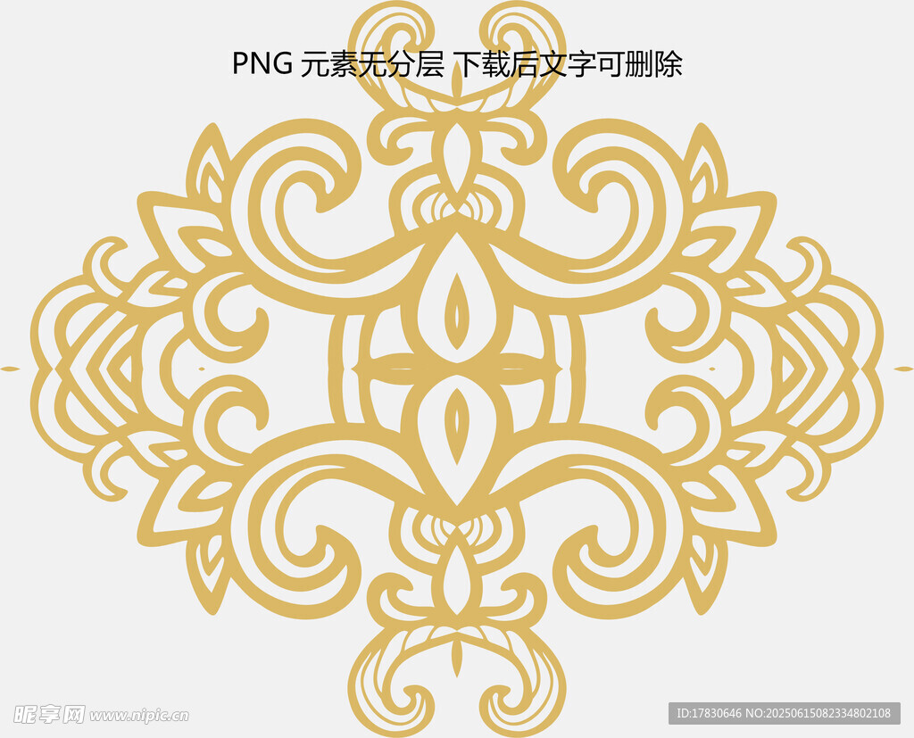 金色精美花紋圖案